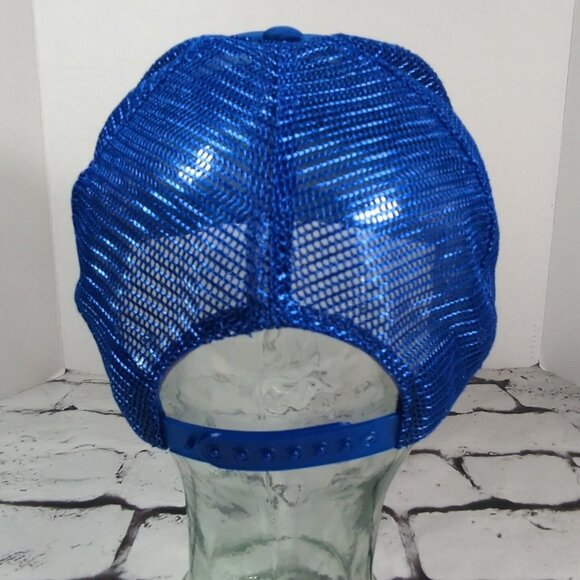 Baader Blue Vintage Snapback Trucker Hat Foam Front Ball Cap - Picture 4 of 7